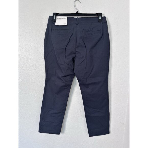 LOFT Women's Girlfriend Chino Gray Stretch Pants Size 12P Slim through The Hip - Picture 3 of 5